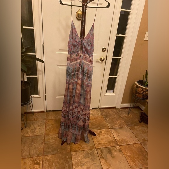 Anna SUI MULTICOLORED MAXI DRESS SIZE M - Picture 9 of 13